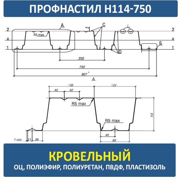 Профнастил Н114-750